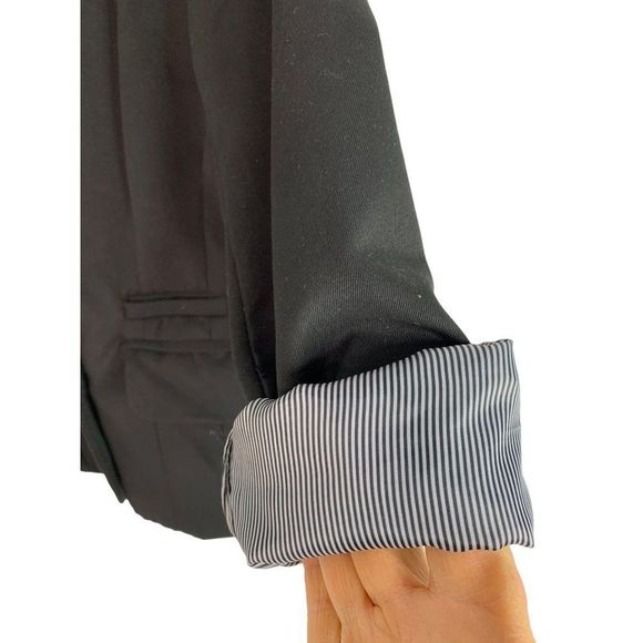 Womens Nu Look Gibson Black 2 Button Cuffable Blazer Small Petite 6199 - Picture 3 of 10